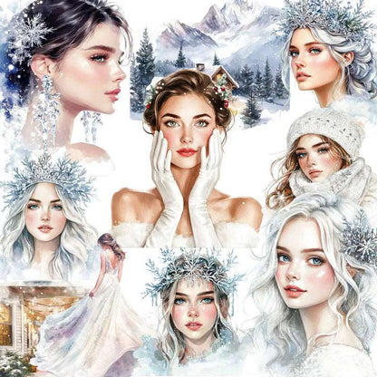 Regal Blue Ice Queen Festive Christmas Winter Wonderland Decorative Stickers - 80d3e6-0e.myshopify.com - -  