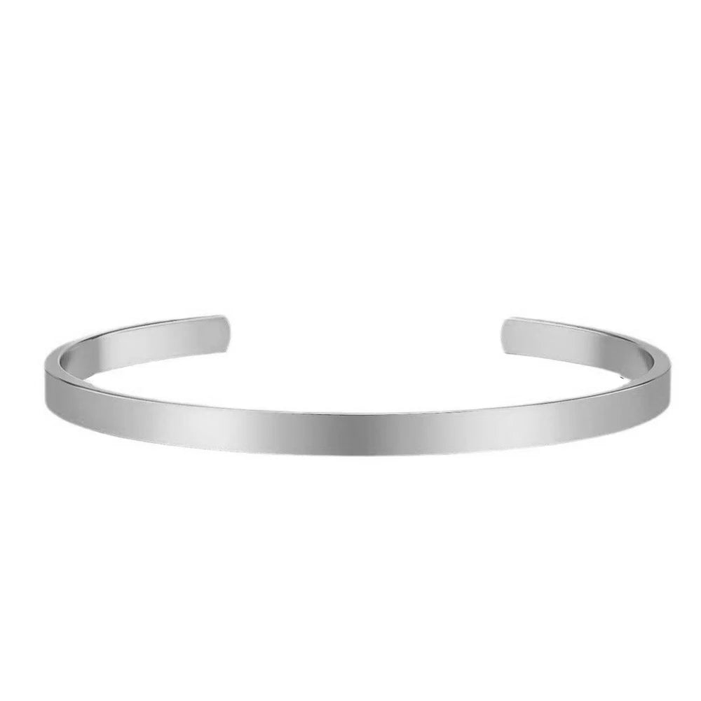 925 Sterling Silver Men's Stackable Cuff & Thin Chain Bracelets - Lovez Aqua© - 