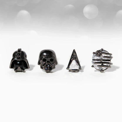 Disney's Star Wars Black & Silver Dark Side Villain's Women's Stud Earrings