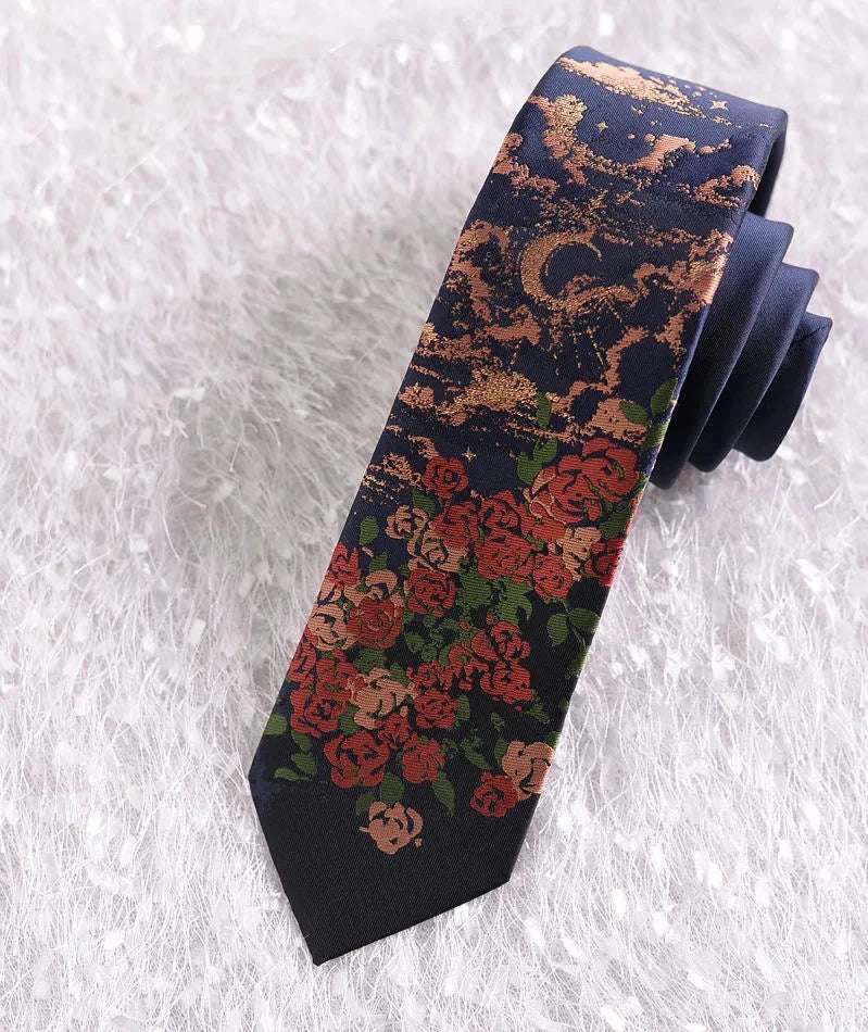 Japanese Anime Style Outdoor Landscape Embroidered Men's Necktie - 80d3e6-0e.myshopify.com - C -  C