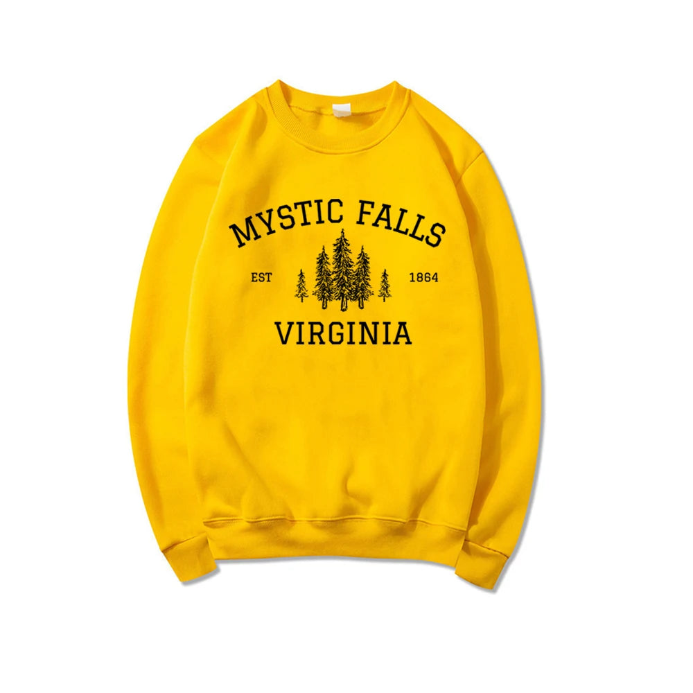 "Mystic Falls Virginia Est 1864" Vampire Diaries Unisex Pullover Sweatshirt - Lovez Aqua© - 