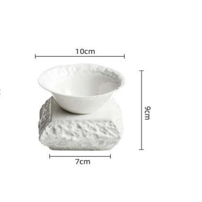 Restaurant Style White Ceramic Square Stone Cube Irregular Gourmet Soup Bowl - 80d3e6-0e.myshopify.com - A -  A