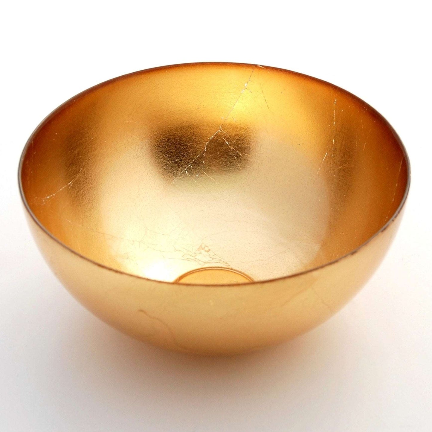 Luxury Gold 8" Gilded Glass Round Serving Bowl