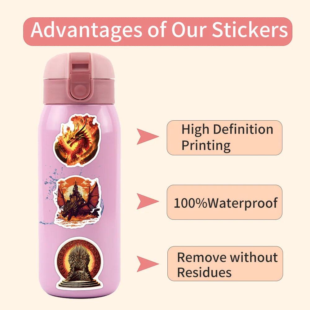 10/30/50/110pcs House of the Dragon Game of Thrones Stickers - Lovez Aqua© - 