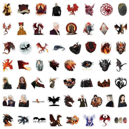 10/30/50/110pcs House of the Dragon Game of Thrones Stickers - Lovez Aqua© - 