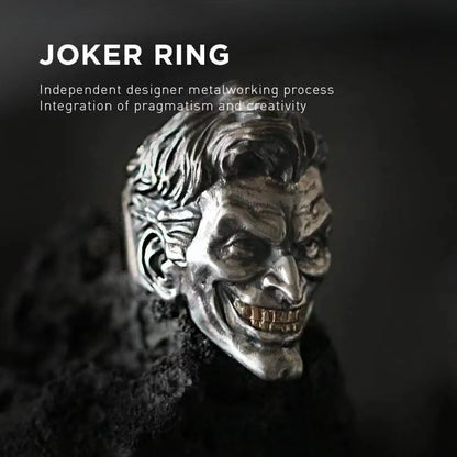 DC Batman's The Joker Men's Chunky Punk Rock Ring