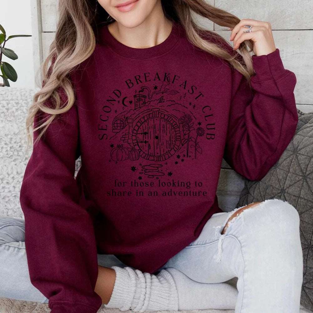 Lord of the Rings Second Breakfast Club The Shire Women's Sweatshirt