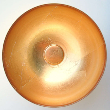 Luxury Gold 8" Gilded Glass Round Serving Bowl