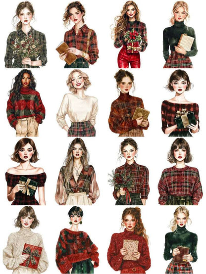 Christmas Red & Green Plaid Women Cozy Festive Season Stickers (20 Pieces) - 80d3e6-0e.myshopify.com - 3 -  3