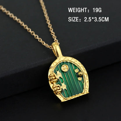 Lord of the Rings The Shire Hobbit Home Door Locket Pendant Necklace - 80d3e6-0e.myshopify.com - -  