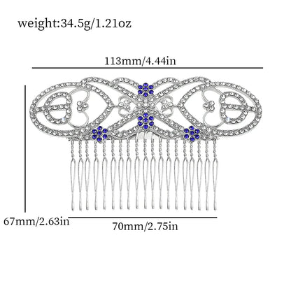 The Twilight Saga Bella Swan Diamond & Sapphire Embellished Wedding Hair Comb - Lovez Aqua© - 