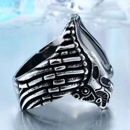 Alien vs Predator Movie Stainless Titanium Steel Men's Punk Rock Rings - Lovez Aqua© - 