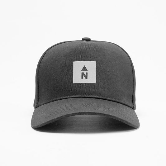 Dark Gray Adjustable & Water-Resistant Unisex Baseball Cap With Reflective "N" - Lovez Aqua© - 