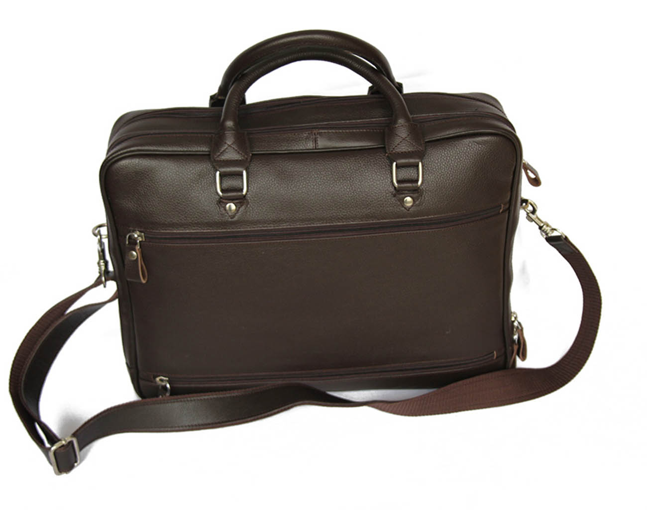 Men's Genuine Leather Brown Briefcase Satchel - Lovez Aqua© - 