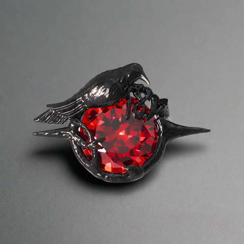 Love and Deepspace Sylus Red Mephisto Crow Brooch Inspired Enamel Brooch - 80d3e6-0e.myshopify.com - 1 -  1