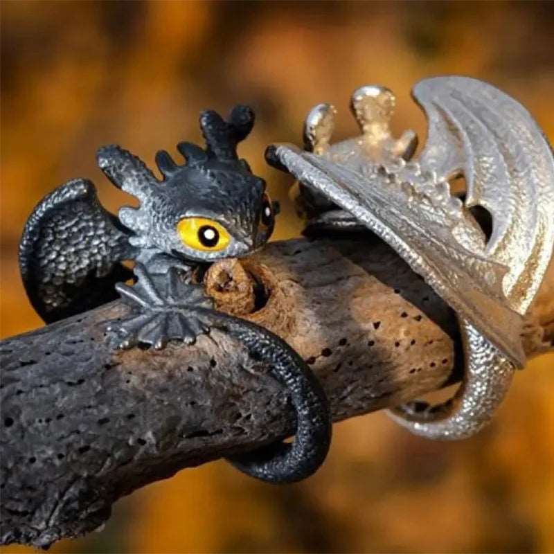 How to Train Your Dragon Toothless or Light Fury Punk Ring - 80d3e6-0e.myshopify.com - -  