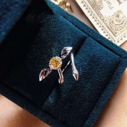 Harry Potter Quidditch Golden Snitch Rotatable Women's Ring with Rhinestone - 80d3e6-0e.myshopify.com - Silver -  Silver