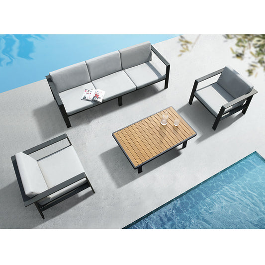 HIGOLD Modern Black & Gray Aluminum Outdoor Conversation Set with Coffee Table - 80d3e6-0e.myshopify.com - -  