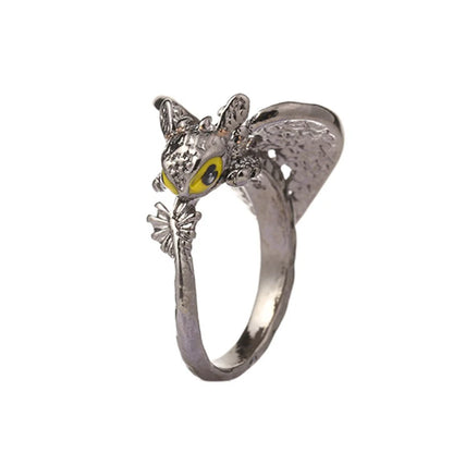 How to Train Your Dragon Toothless or Light Fury Punk Ring - 80d3e6-0e.myshopify.com - Black -  Black