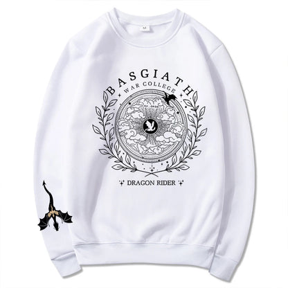 Basgiath War College Double-Side Fourth Wing Dragon Sleeve Women's Sweatshirt - Lovez Aqua© - jumper, violet, xaden