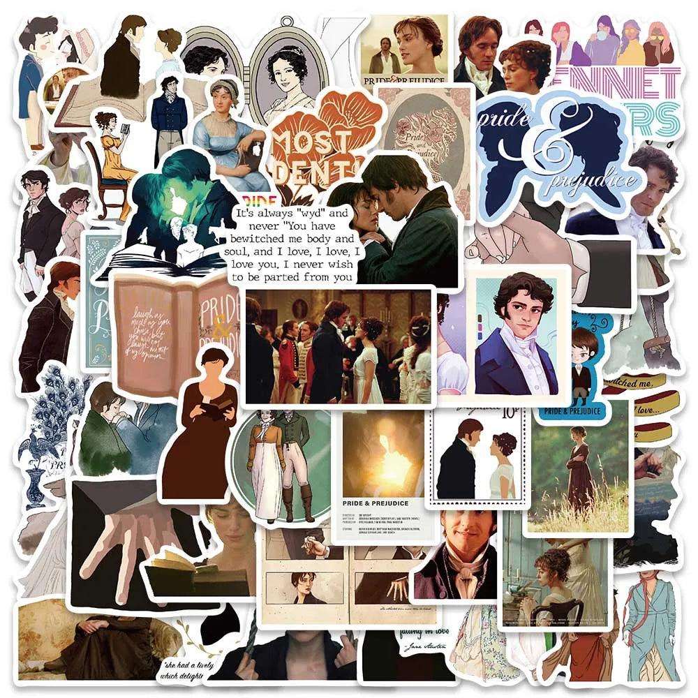 50pcs Jane Austen's Pride & Prejudice Waterproof Stickers (50pcs) - Lovez Aqua© - 