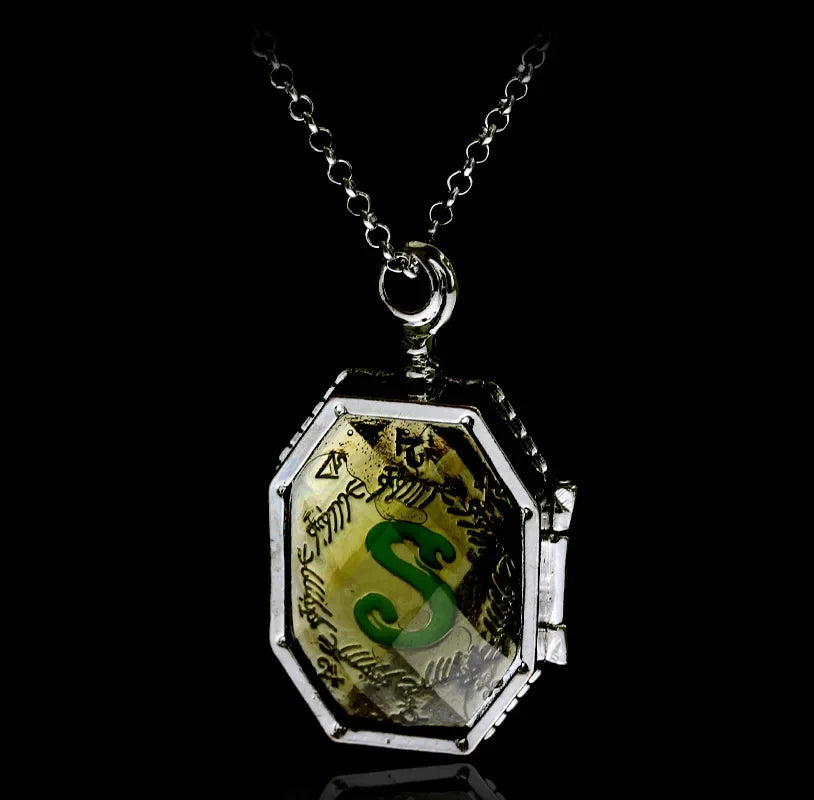 Harry Potter Lord Voldemort Slytherin Horcrux Pendant Locket Necklace - Lovez Aqua© - 