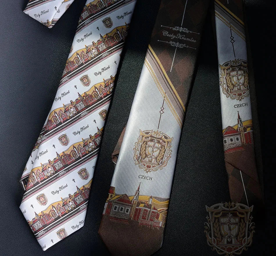 Elegant Český Krumlov Czech Republic Town Landscape Necktie - Lovez Aqua© - 