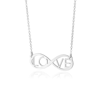 Women's 925 Sterling Silver Eternal Love Infinity Necklace