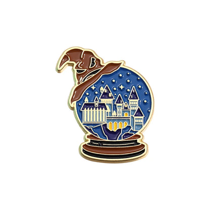 Harry Potter Night Hogwarts Castle & Hogwarts Express Train Lapel Brooch - 80d3e6-0e.myshopify.com - Hogwarts Castle -  Hogwarts Castle