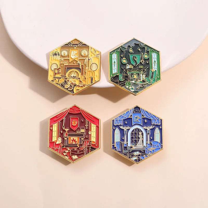 Harry Potter Hogwarts House Common Room Lapel Brooch - 80d3e6-0e.myshopify.com - -  