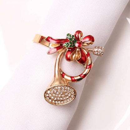 Rhinestone Embellished Christmas Themed Metal Napkin Ring Holders (4pcs) - 80d3e6-0e.myshopify.com - 15 -  15