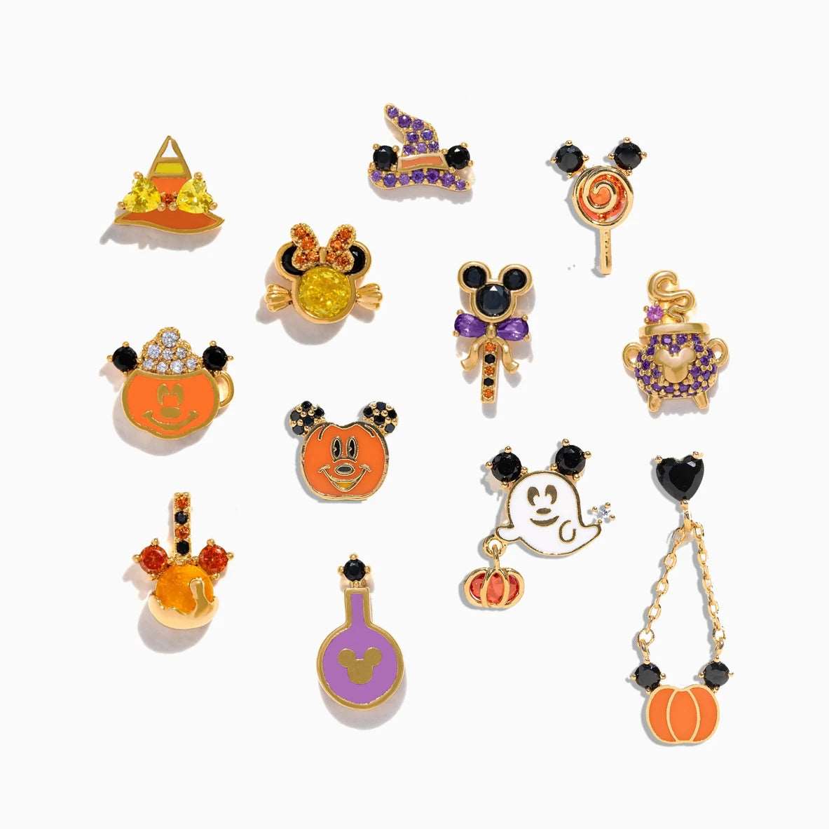 Disney's Mickey & Minnie Mouse & Friends Zircon Halloween Stud Earrings - 80d3e6-0e.myshopify.com - 12pcs -  12pcs