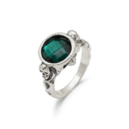 Disney Pirates of The Caribbean Captain Jack Sparrow Vintage Emerald Skull Ring - Lovez Aqua© - 