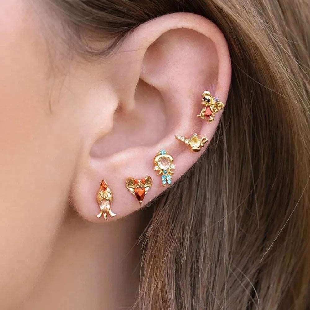 Disney Princesses & Animal Friends Cubic Zircon Women's Stud Earrings (4pcs) - 80d3e6-0e.myshopify.com - 1 -  1