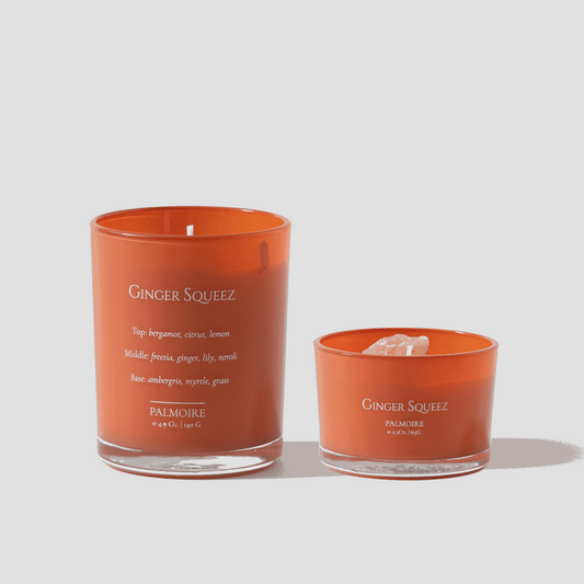 "Ginger Squeez" Bergamot, Citrus & Lemon Wax Candle Set (2 Pack)