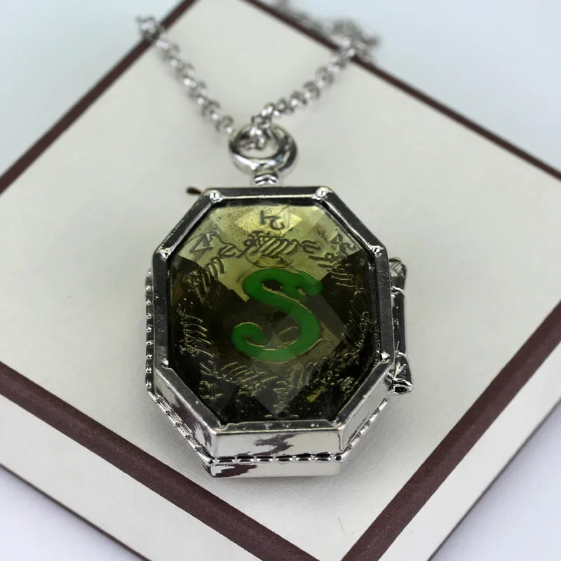 Harry Potter Lord Voldemort Slytherin Horcrux Pendant Locket Necklace - Lovez Aqua© - 