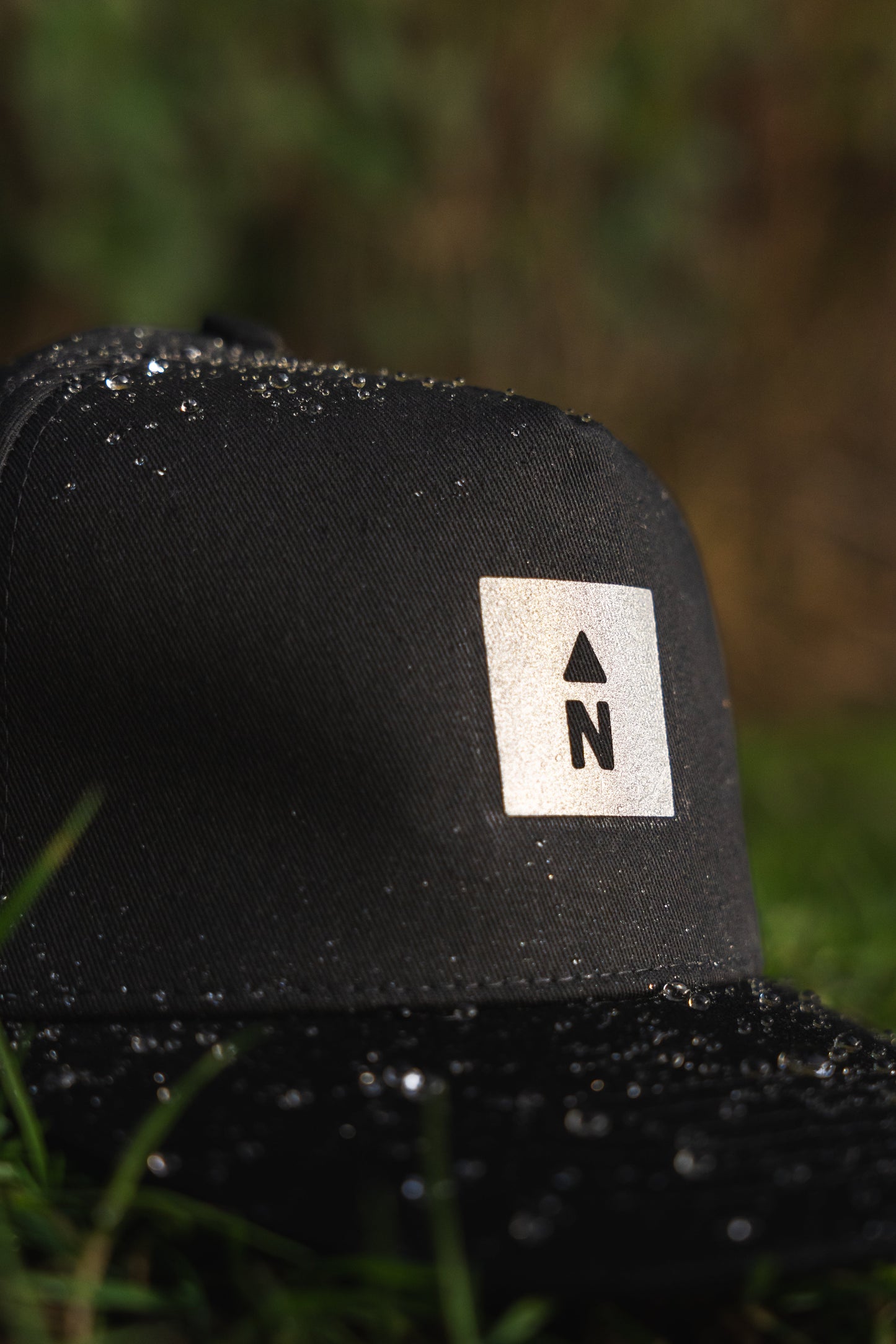 Dark Gray Adjustable & Water-Resistant Unisex Baseball Cap With Reflective "N" - Lovez Aqua© - 