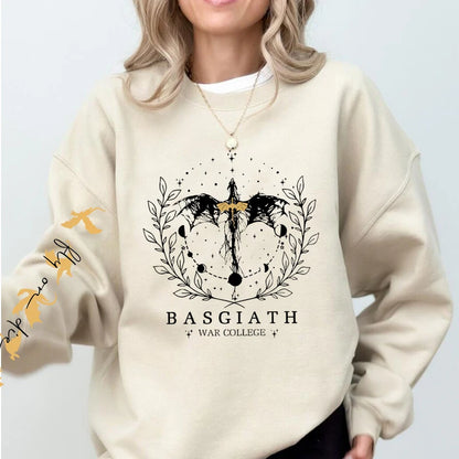 Fourth Wing Basgiath War College Dragon Women's Crewneck Pullover Sweatshirt - Lovez Aqua© - 