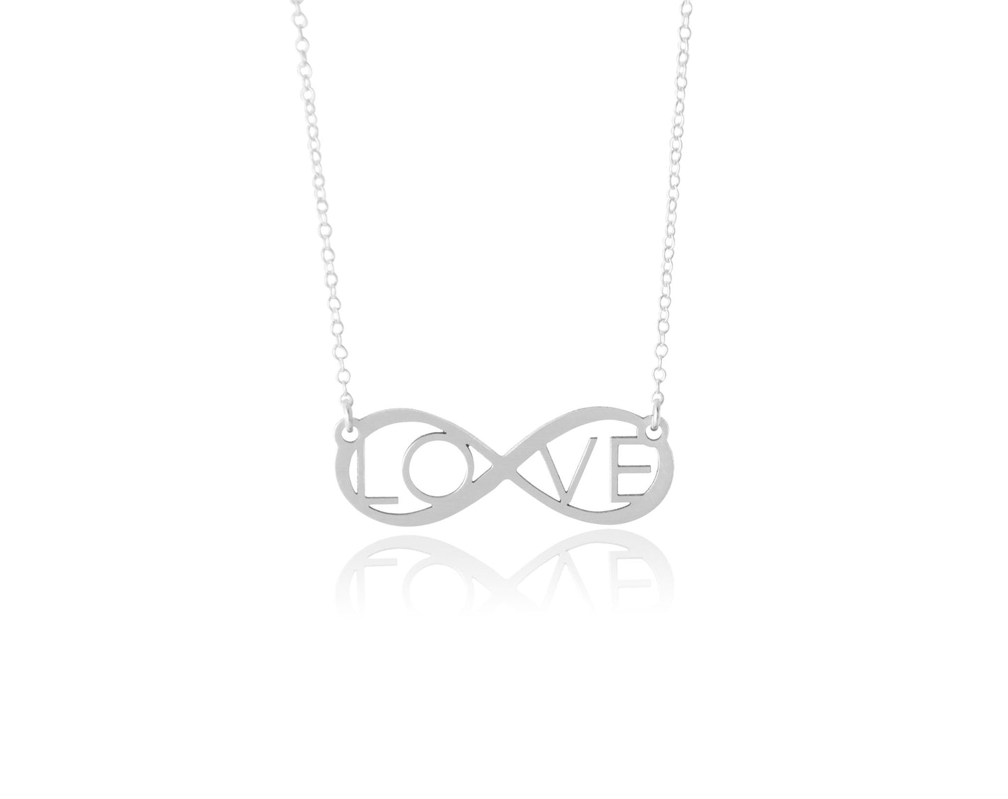 Women's 925 Sterling Silver Eternal Love Infinity Necklace