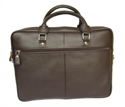 Men's Genuine Leather Brown Briefcase Satchel - Lovez Aqua© - 