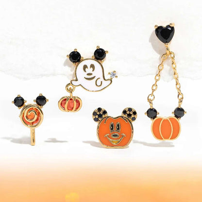 Disney's Mickey & Minnie Mouse & Friends Zircon Halloween Stud Earrings - 80d3e6-0e.myshopify.com - Gold 3 -  Gold 3