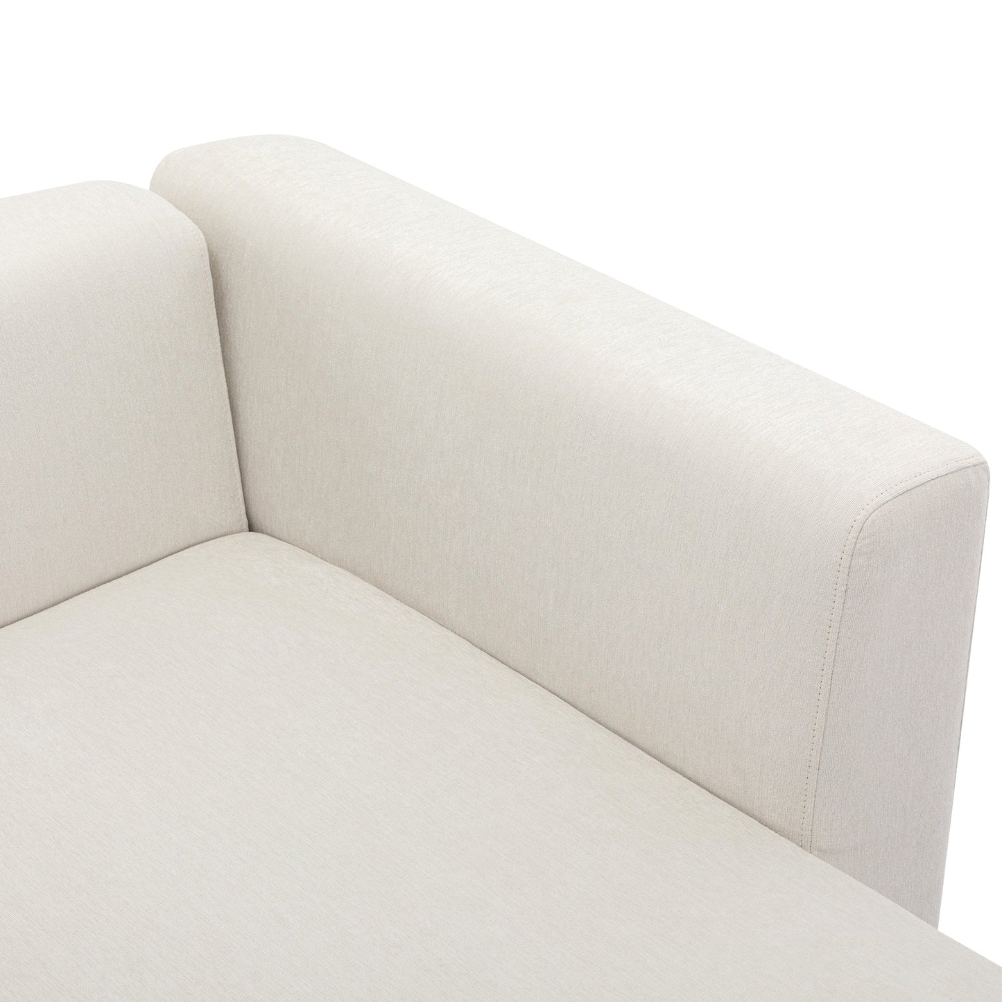 Luxury Modern Style Living Room White Chenille Upholstered Corner 4 Seater Sofa - 80d3e6-0e.myshopify.com - -  