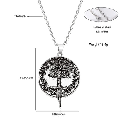 Lord of the Rings Tree of Gondor Narsil Broken Sword & The One Ring Necklace - 80d3e6-0e.myshopify.com - -  