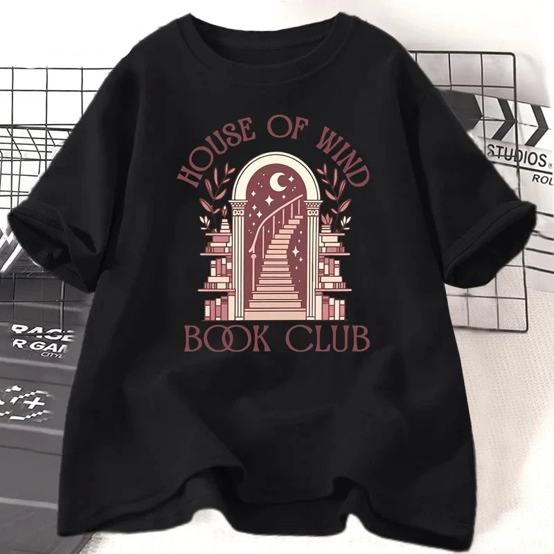 ACOTAR House of Wind Book Club Velaris Night Court Staircase Women's T-Shirt - Lovez Aqua© - 