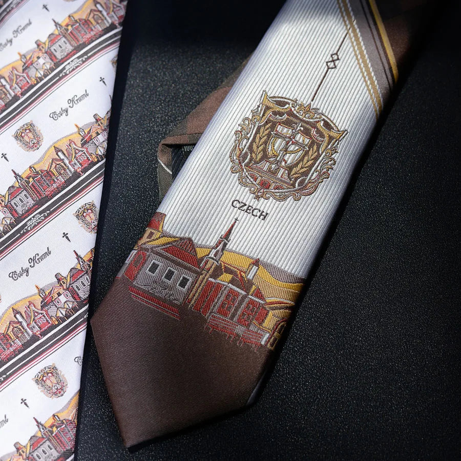 Elegant Český Krumlov Czech Republic Town Landscape Necktie - Lovez Aqua© - 