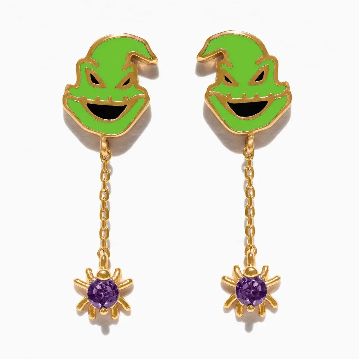 Disney's The Nightmare Before Christmas Zircon 18K Gold Plated Stud Earrings