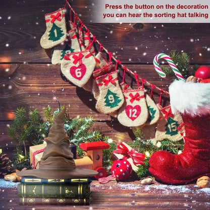 Harry Potter Hogwarts Sorting Hat & Books Christmas Tree Ornament - 80d3e6-0e.myshopify.com - -  