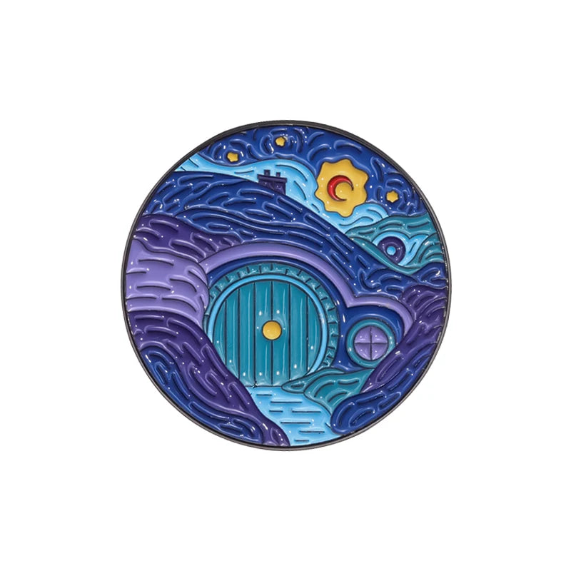 Lord of the Rings & The Hobbit Van Gogh Starry Sky Style Lapel Brooch - 80d3e6-0e.myshopify.com - Bilbo Baggins House -  Bilbo Baggins House