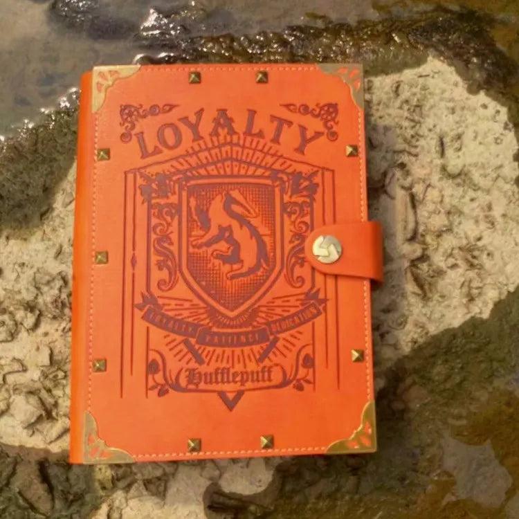 A5/B5 Harry Potter Hogwarts Houses Loose-Leaf Vintage Kraft Leather Notebook - Lovez Aqua© - Gryffindor, Hufflepuff, Ravenclaw, Slytherin