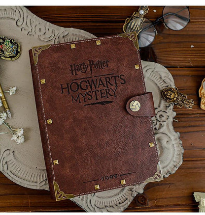 A5/B5 Harry Potter Hogwarts Houses Loose-Leaf Vintage Kraft Leather Notebook - Lovez Aqua© - Gryffindor, Hufflepuff, Ravenclaw, Slytherin